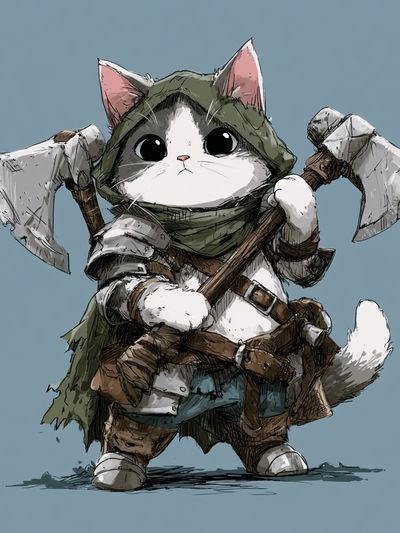 Warrior Cat Illustration Poster. poster