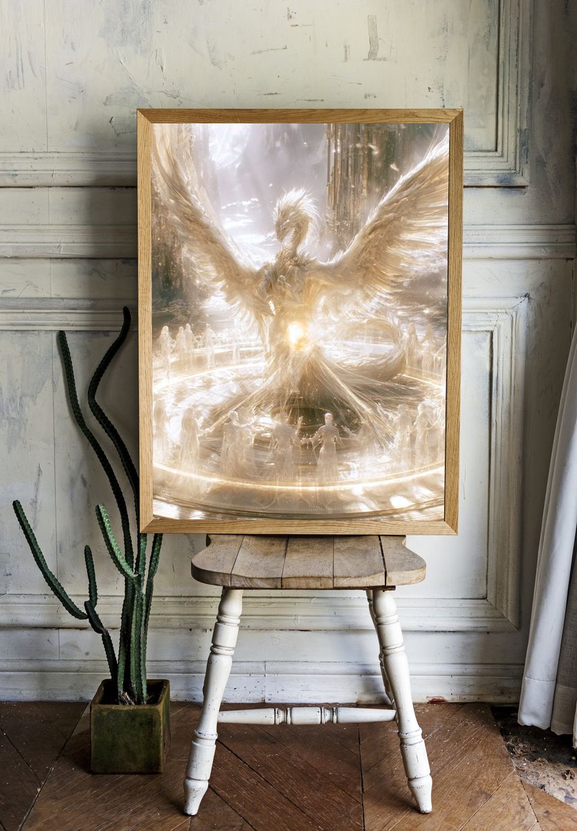 Celestial Dragon Ascension Print. room preview