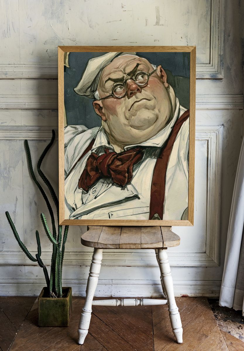 Chef Portrait Illustration Poster. room preview