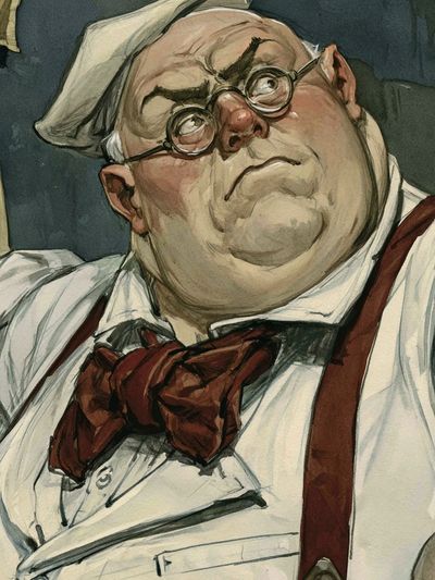 Chef Portrait Illustration Poster.