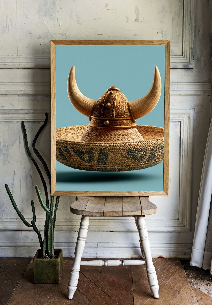 Viking Helmet Still Life Poster. room preview