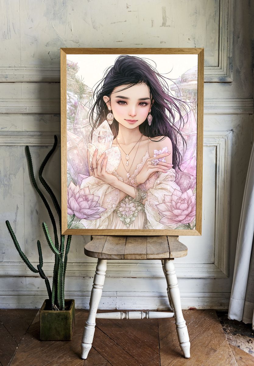 Crystal Maiden Digital Art Poster. — room view 1