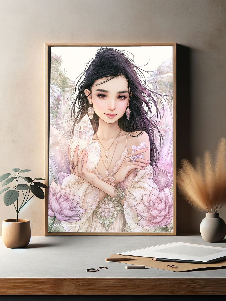 Crystal Maiden Digital Art Poster. — room view 2