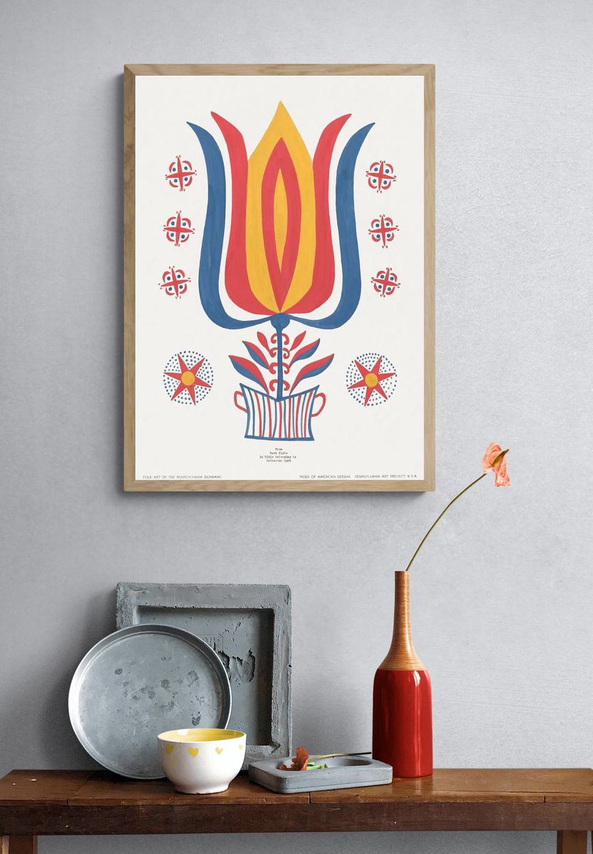 Pennsylvania German Folk Art Poster. — room view 3