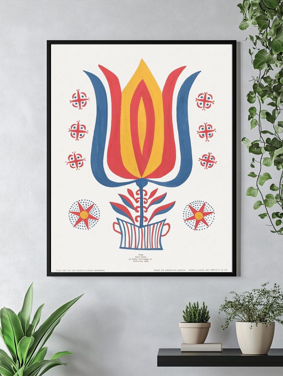 Pennsylvania German Folk Art Poster. — room view 4
