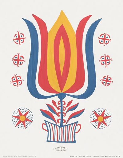 Pennsylvania German Folk Art Poster. poster