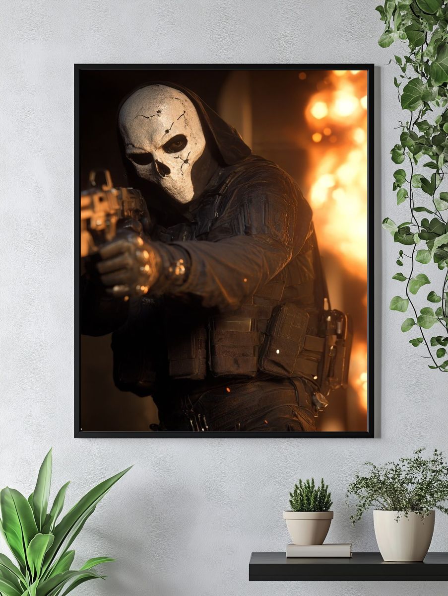 Masked Tactical Soldier Action Poster. — room view 4