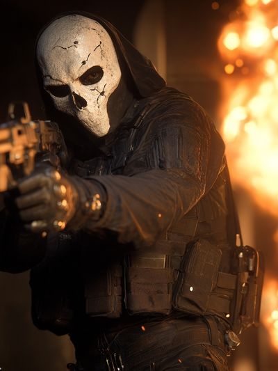 Masked Tactical Soldier Action Poster.