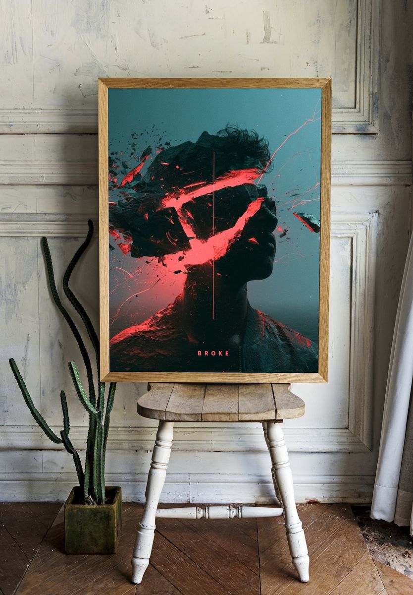 Broken Identity Surrealism Poster. — room view 1