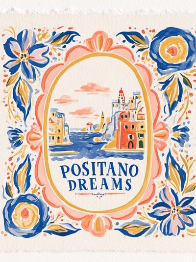 Positano Dreams Watercolor Print.