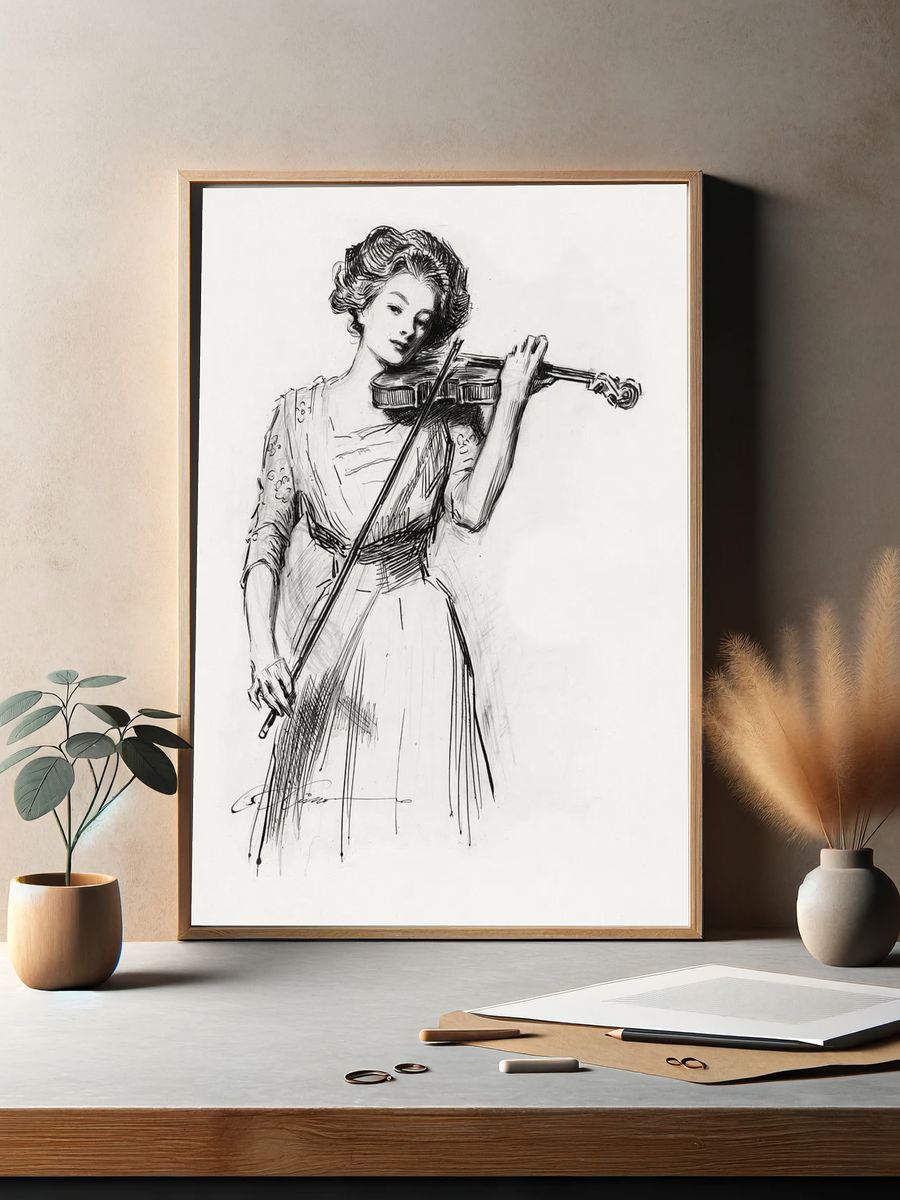 Surreal Fashion Figure Illustration Poster. — room view 2