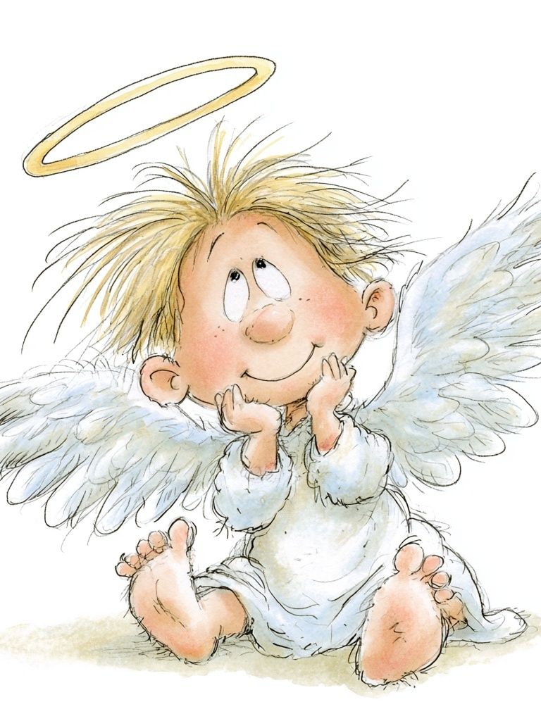 Cute Angel Child Illustration Poster. poster — illustration art