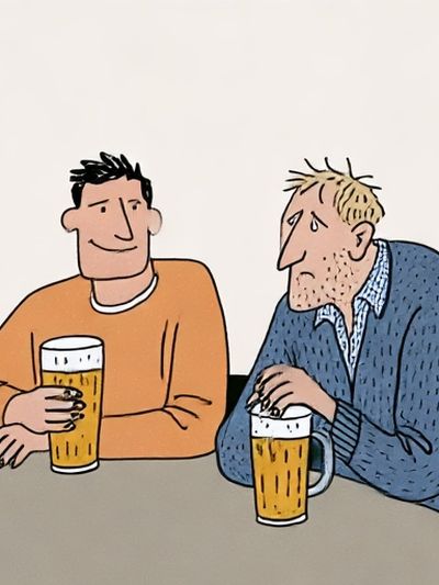 Beer Friends Illustration Poster. poster