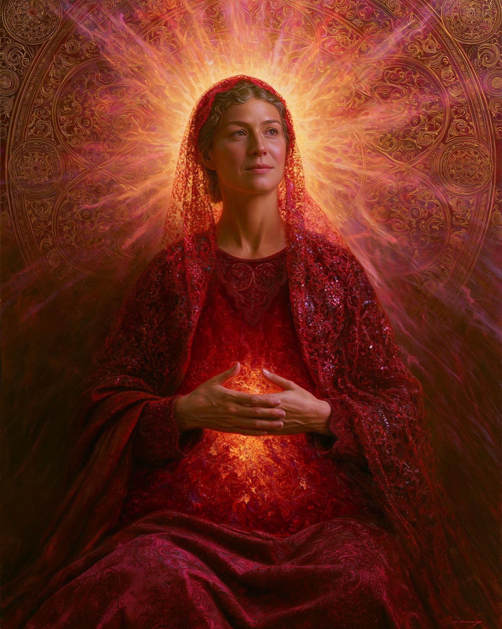 Mystic Woman Portrait Print. poster — illustration art