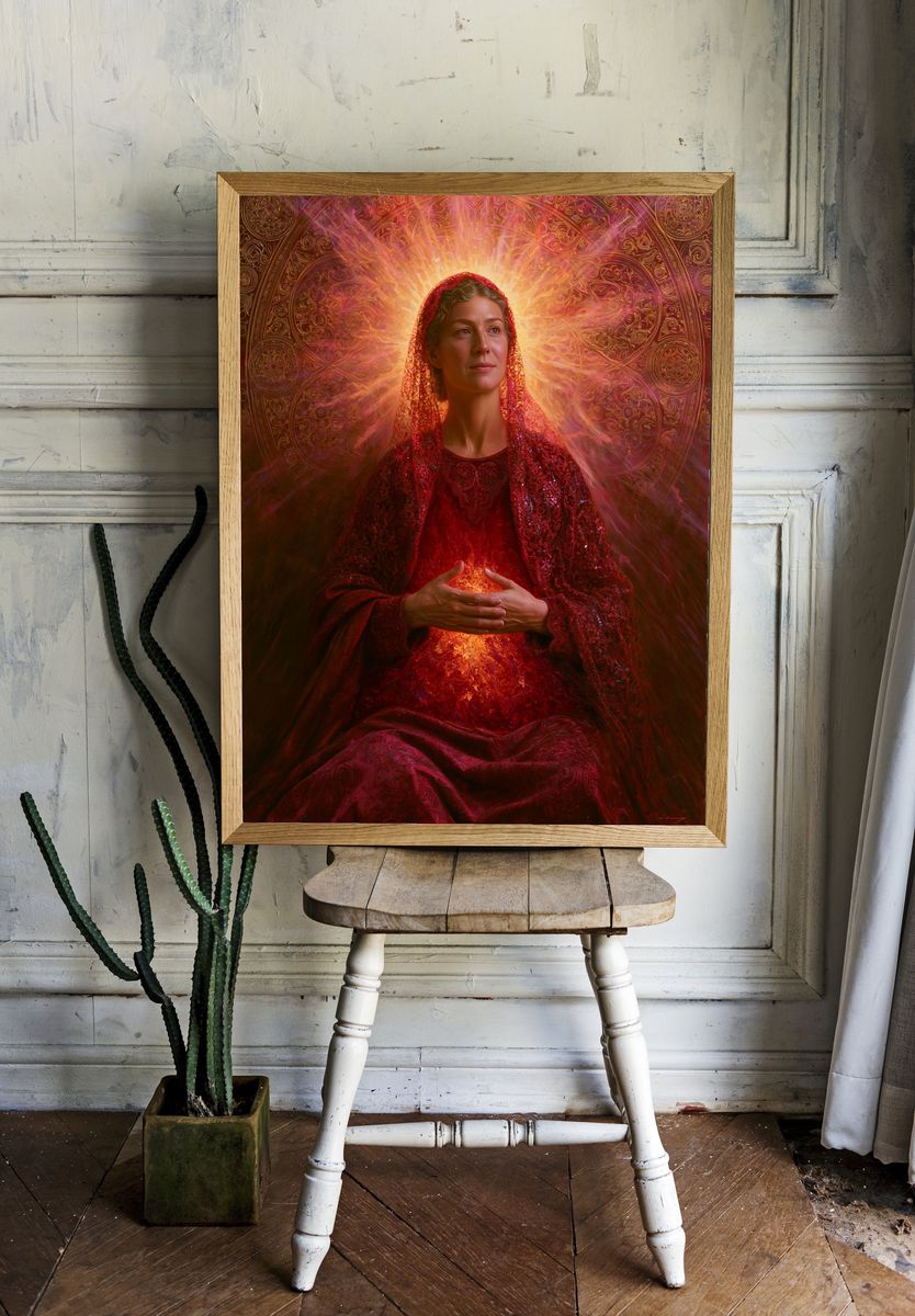 Mystic Woman Portrait Print. room preview