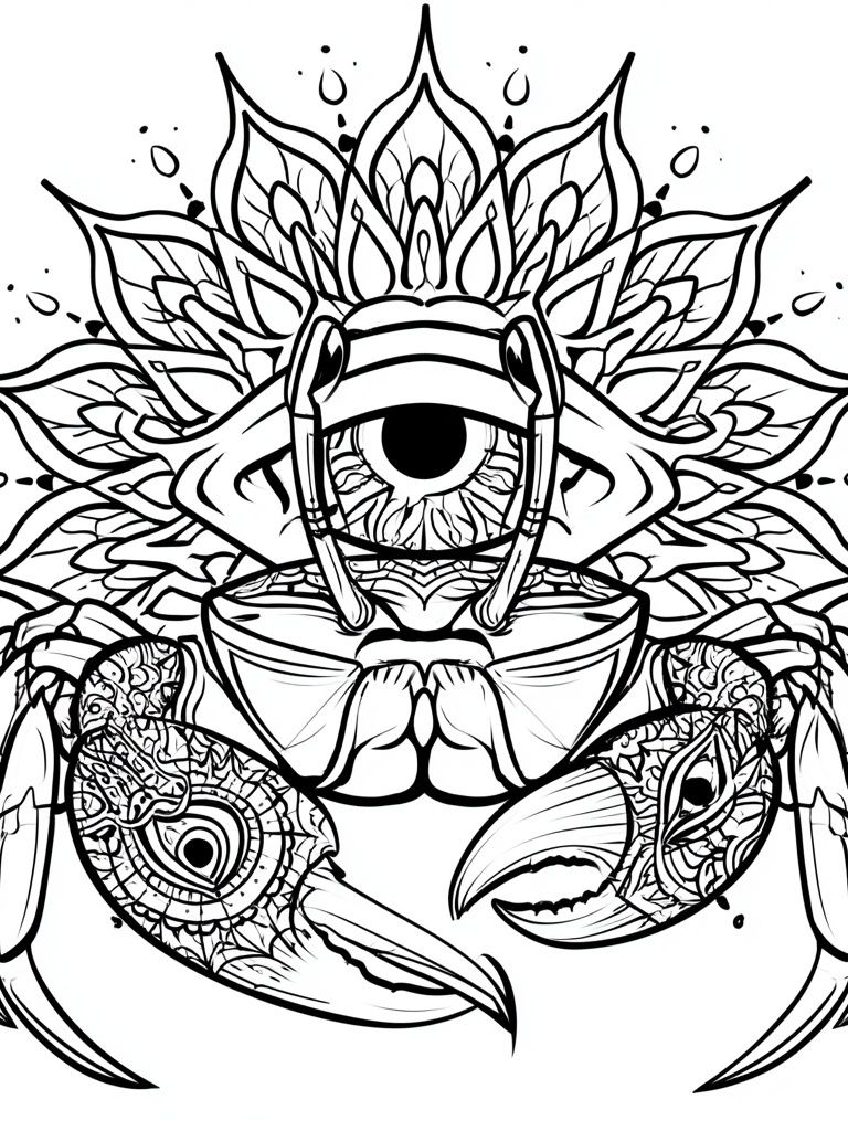 Mystic Crab Eye Illustration Poster. poster detail