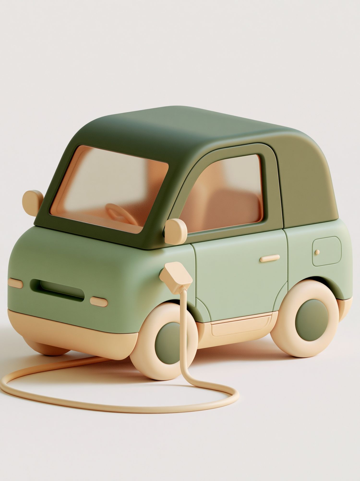 Mini Electric Car Illustration Poster. poster — illustration art