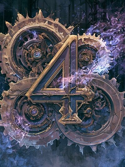 Steampunk Number Four Print.