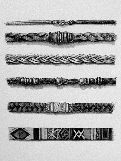 Braided Bracelet Studies Print.