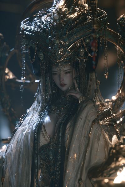Ornate Celestial Empress Print. poster