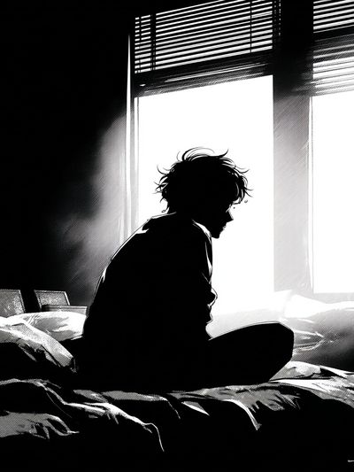 Silhouette in Morning Light — Illustration Print. poster print