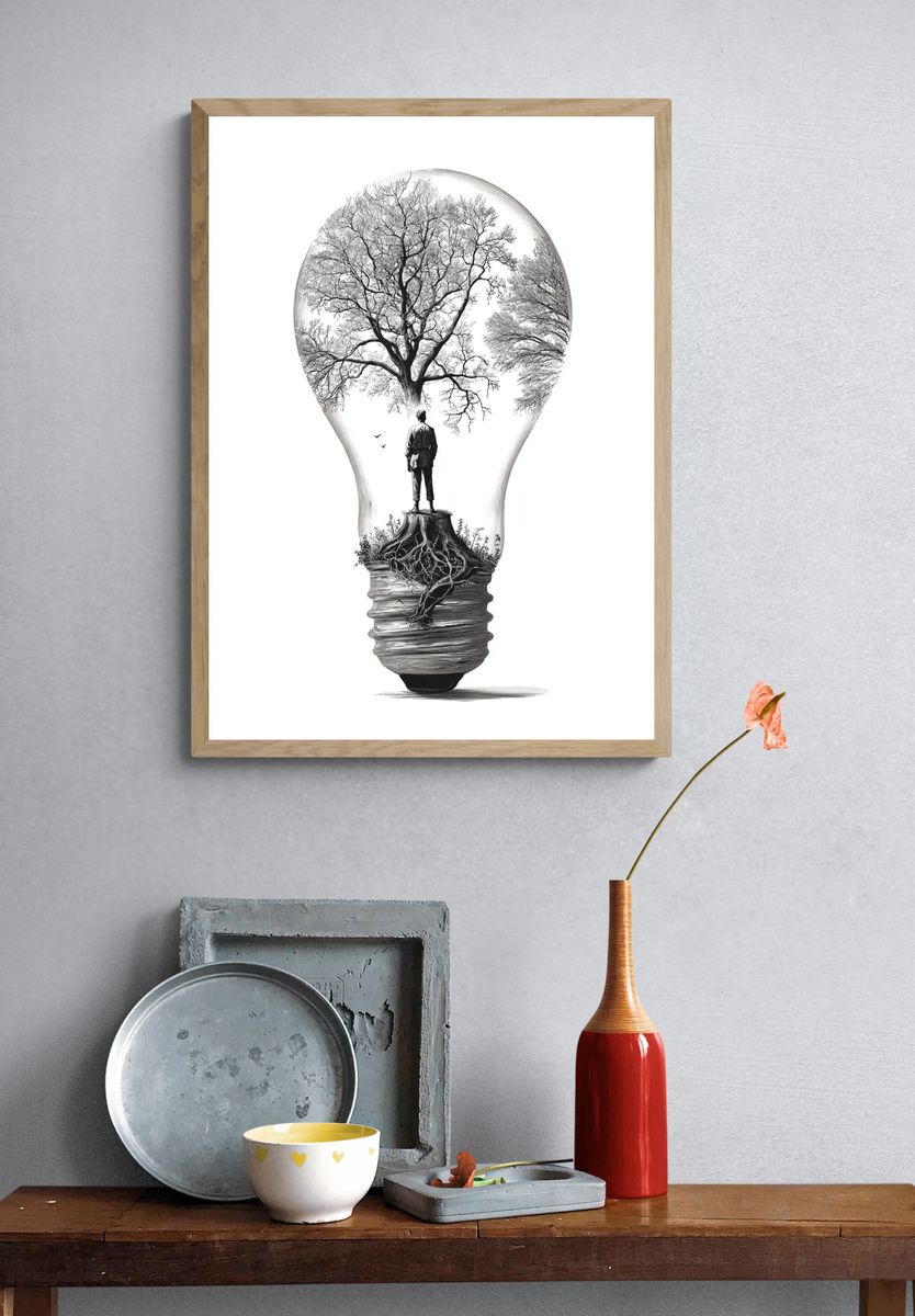 Tree of Life — Illustration Print. — room view 3