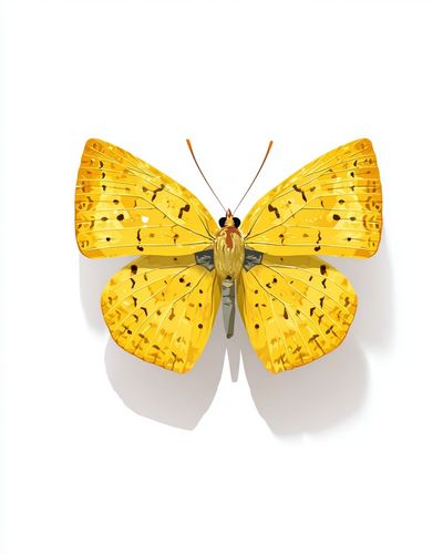 Yellow Butterfly — Illustration Print. poster print