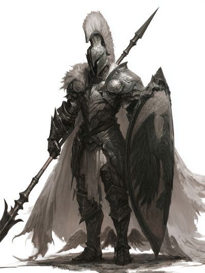 Armored Knight Fantasy Illustration Poster.