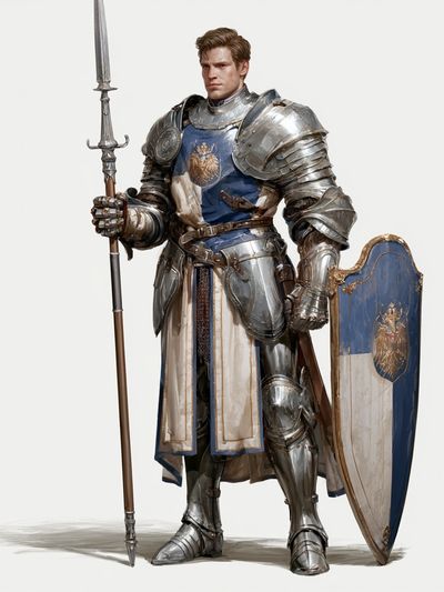 Medieval Knight Portrait Print.