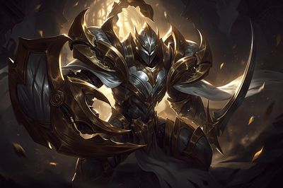 Armored Dark Knight Illustration Poster. poster
