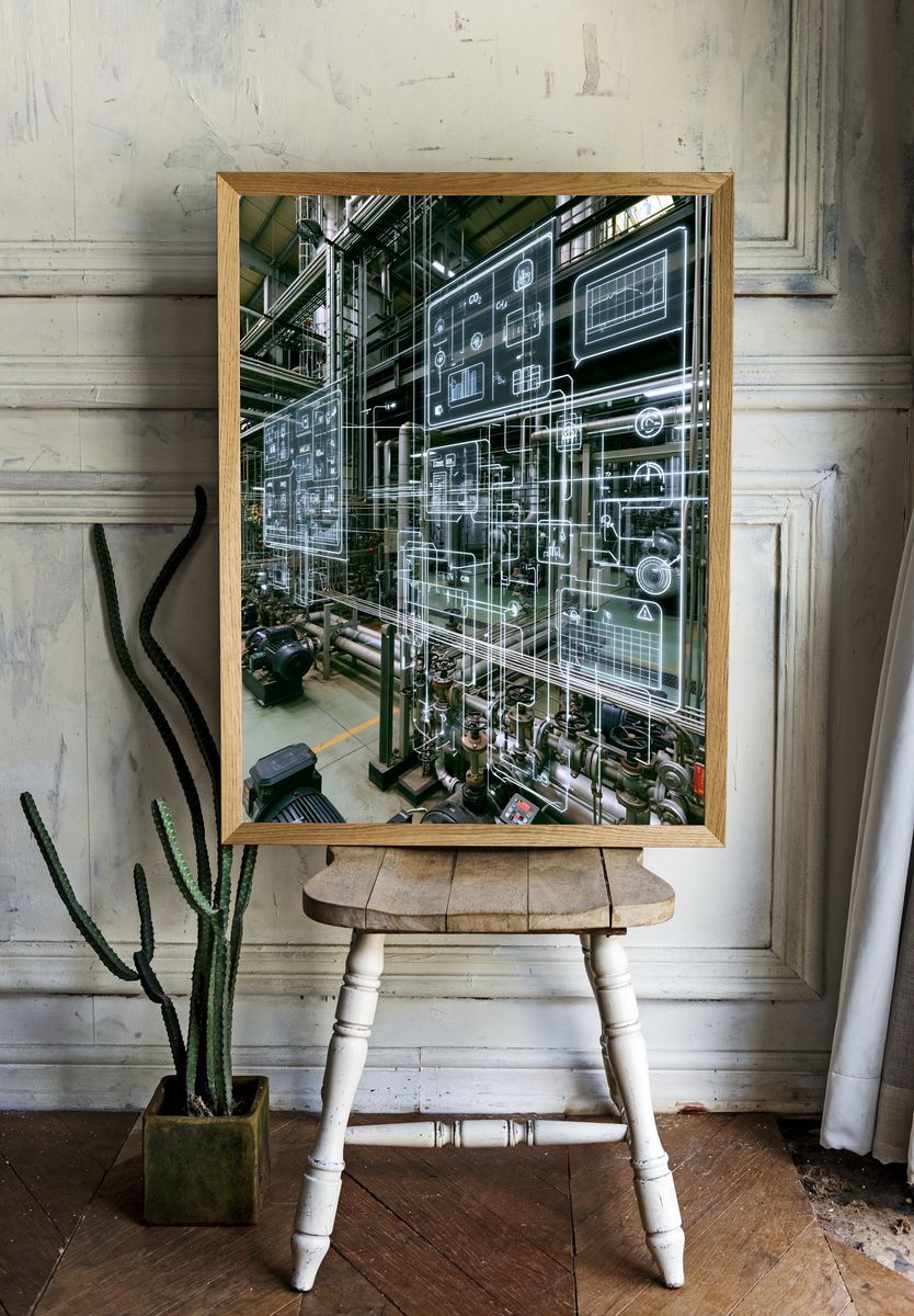 Industrial Data Network Photography Poster. room preview