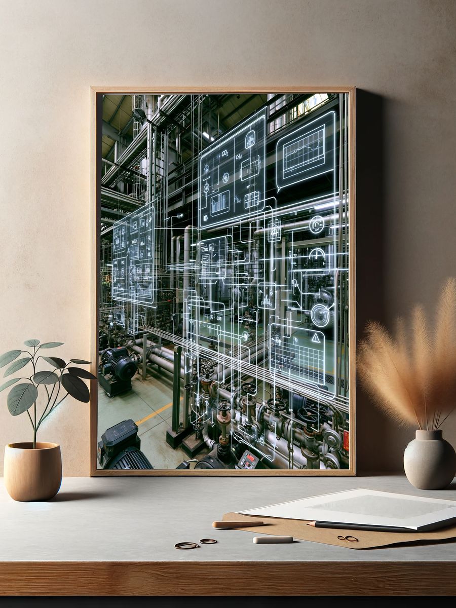 Industrial Data Network Photography Poster. — room view 2