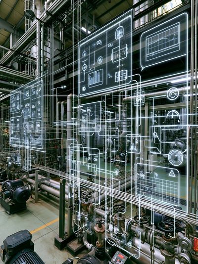 Industrial Data Network Photography Poster. poster