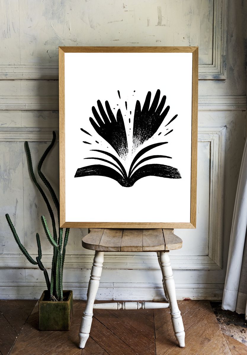Open Book Ink Poster. — room view 1