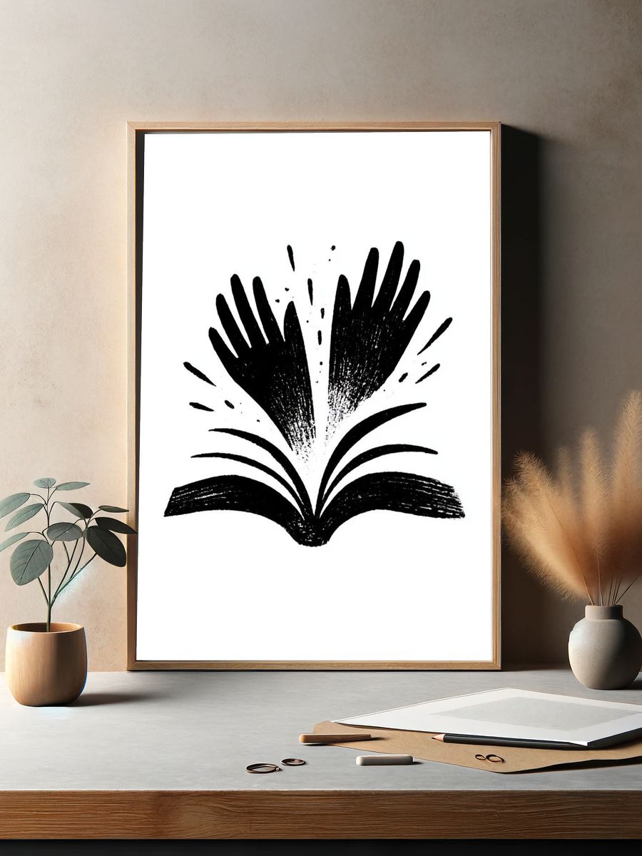 Open Book Ink Poster. — room view 2