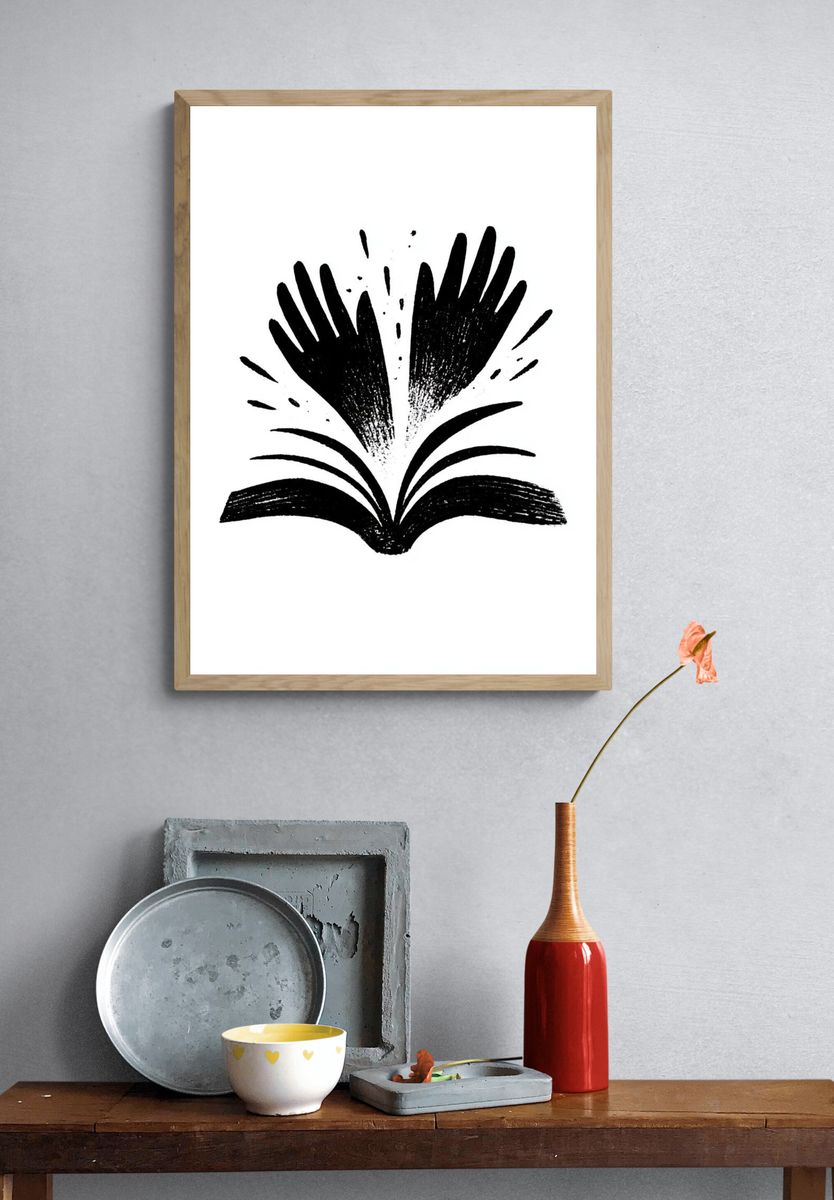Open Book Ink Poster. — room view 3