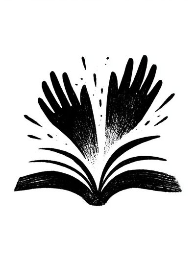 Open Book Ink Poster. poster