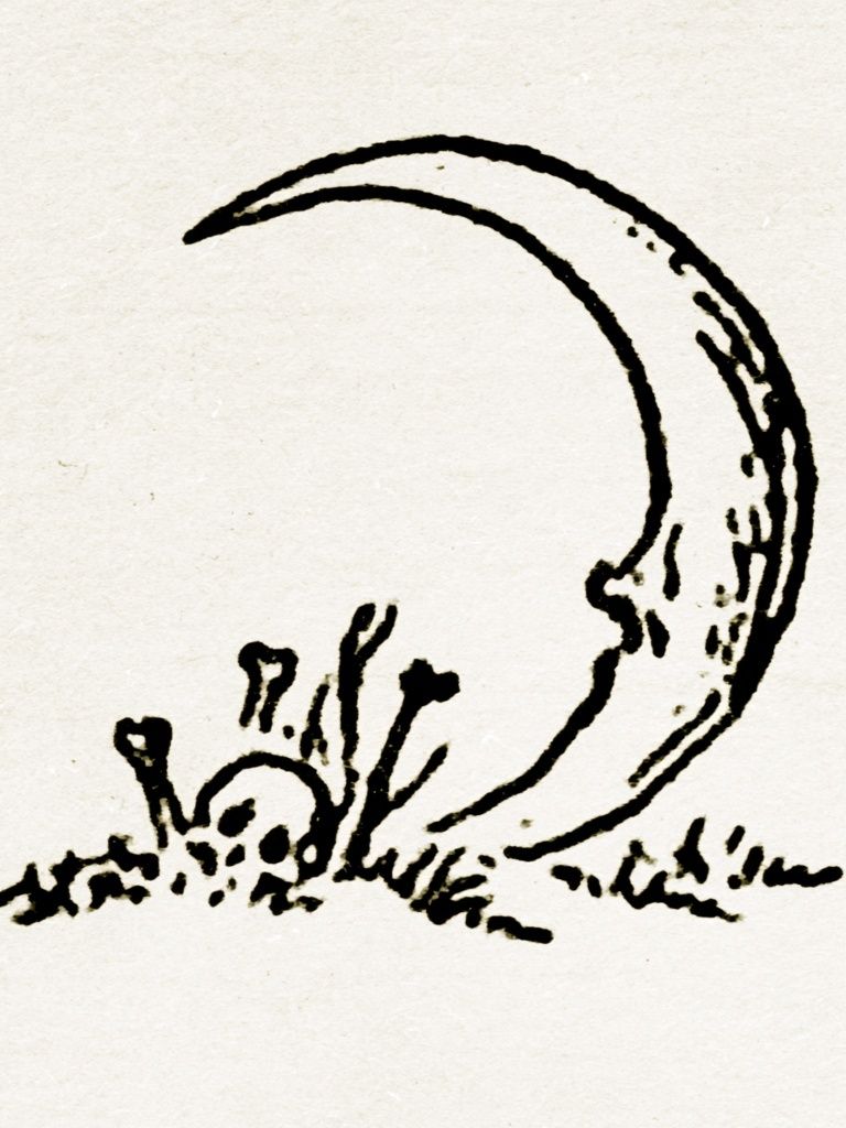 Moonrise Ink Illustration Poster. poster detail