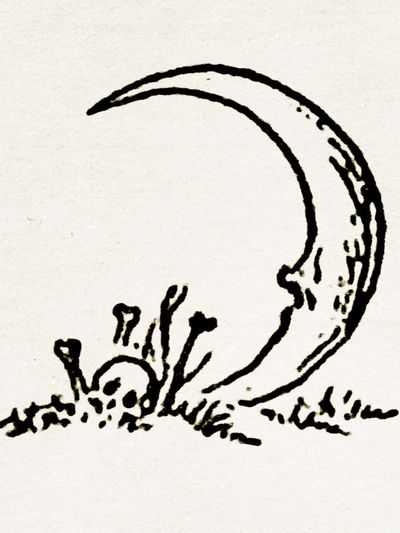 Moonrise Ink Illustration Poster.