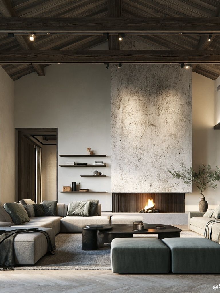 Modern Rustic Living Room Photography Poster. poster detail