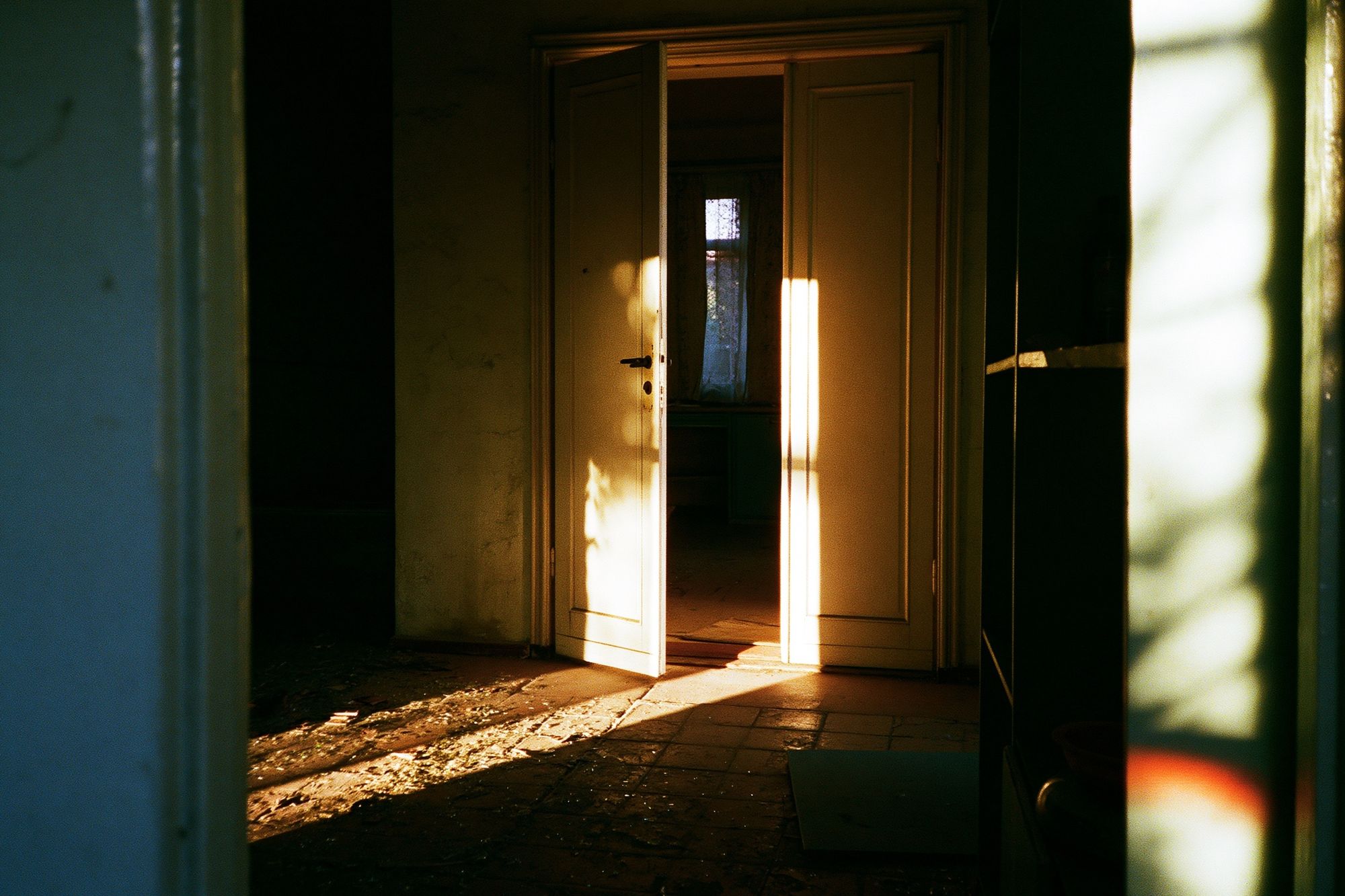 Sunlit Doorway Interior Photography Poster. poster — photography art
