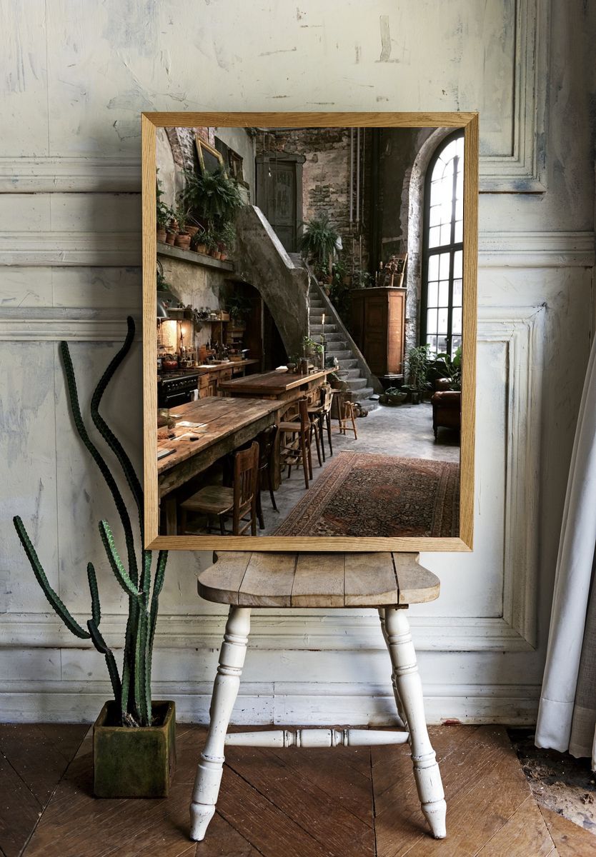 Rustic Loft Interior Photography Poster. room preview