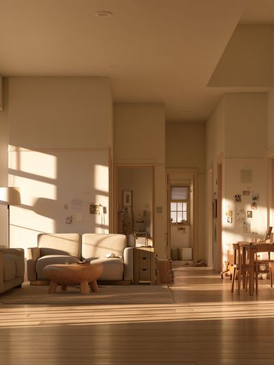 Sunlit Minimalist Interior Poster.