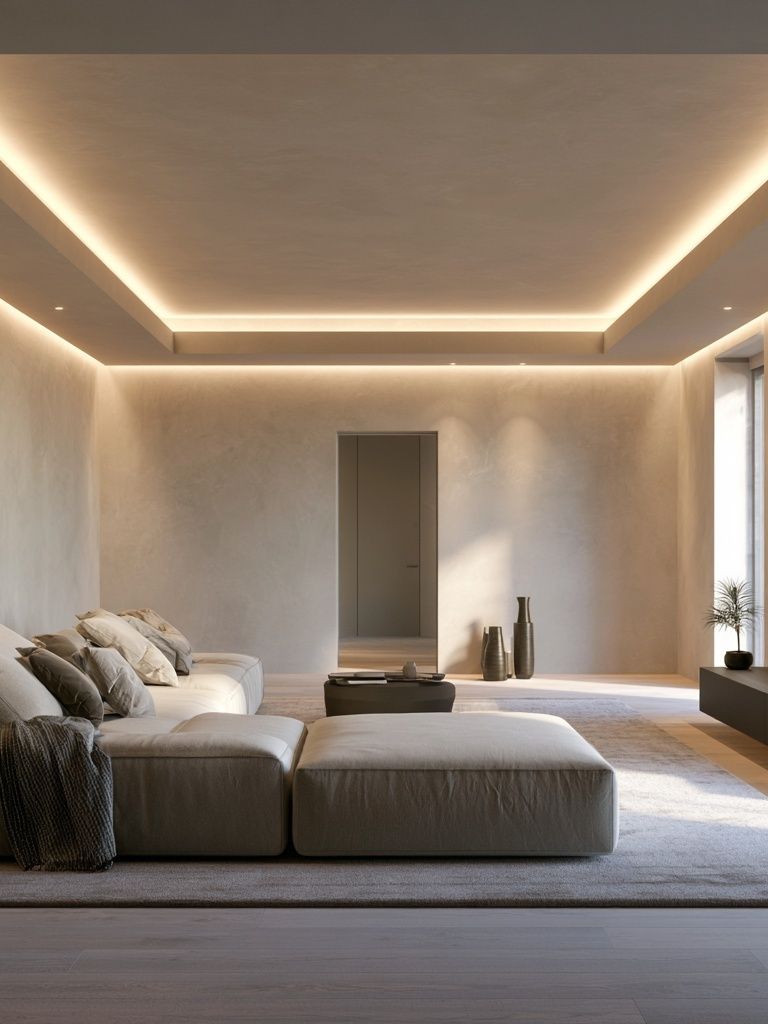 Minimalist Luxury Living Room Print. poster — photography art