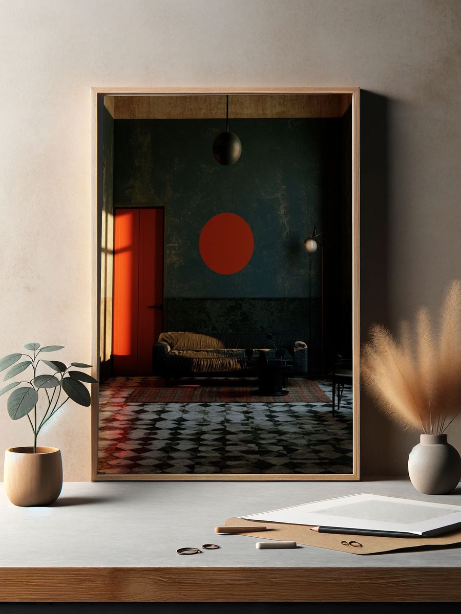 Moody Modern Interior Photography Poster. — room view 2