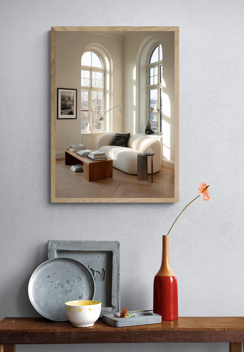 Sunlit Minimalist Interior Print. — room view 3
