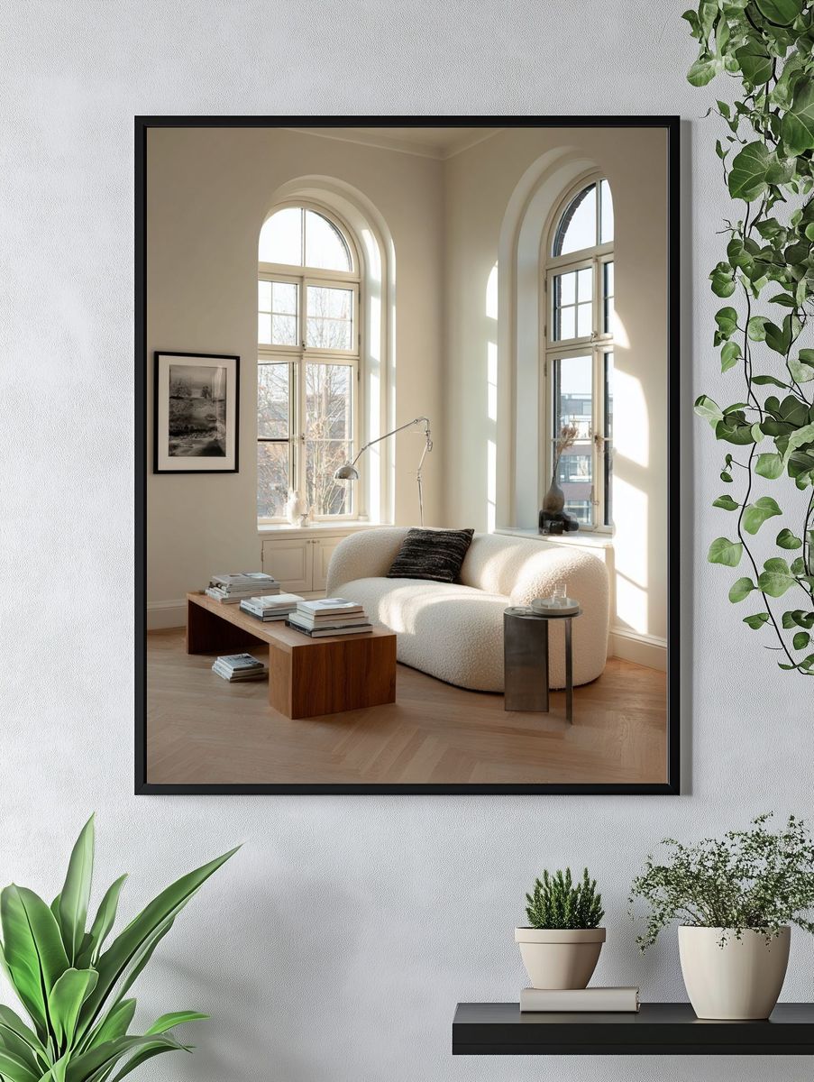 Sunlit Minimalist Interior Print. — room view 4