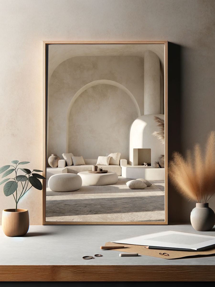 Neutral Arched Interior Photography Poster. — room view 2