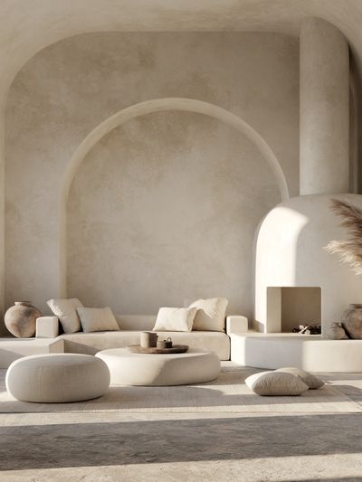 Neutral Arched Interior Photography Poster. poster