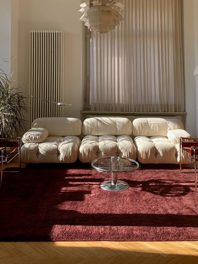 Sunlit Modern Living Room Photography Poster. poster detail